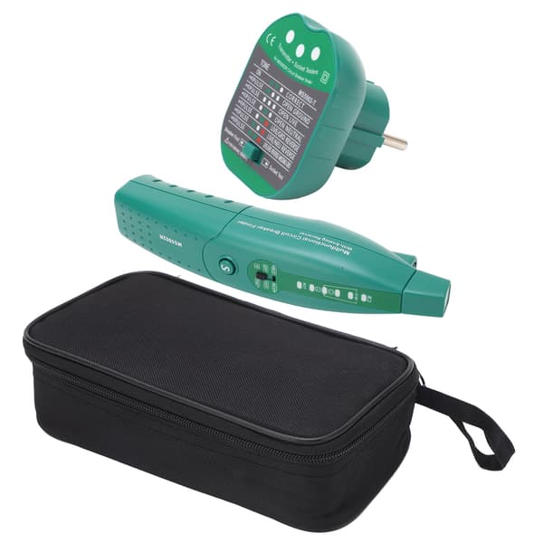 HISITEK MS5902 Automatisk effektbryter sikringsfinner US EU Plug Socket Tester 110‑250V EU Plug
