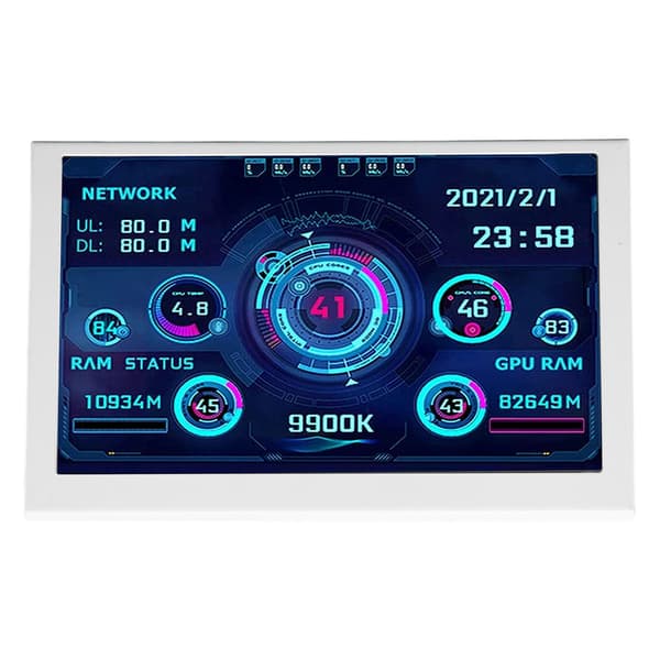 5 tommer Dator Temperatur Monitor IPS USB Mini Skærm PC Sensor Panel Display CPU GPU RAM Data Monitor til Windows