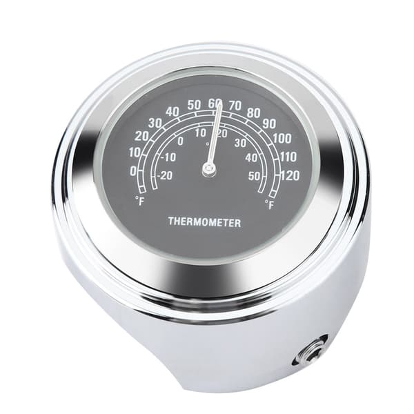 22mm 25mm Vandtæt Motorcykel Styr Termometer Sort