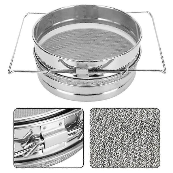 Honningfilter i rustfrit stål Dobbelt si Honningfragmentfilter Honningudvindingsudstyr til Silver