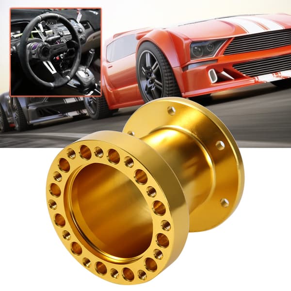 3 tommer Universal Bilrat Nav Aluminium Spacer Rat Nav Adapter Kit (Guld)