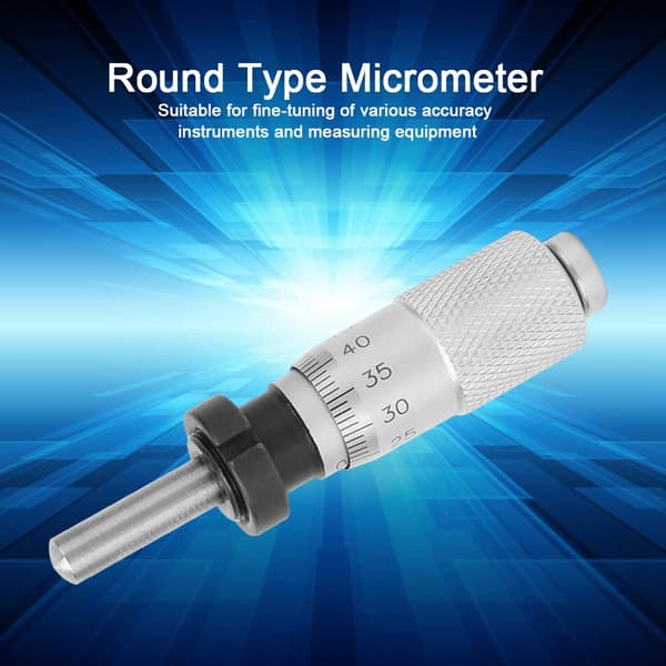0-13mm Mikrometer Flat Kulehode med Mutter for Finjustering av Nøyaktighetsinstrumenter