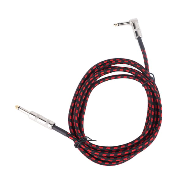 Guitar Instrumentkabel Støjfrit Retvinklet til Lige Audio Interconnect Kabel til Elektrisk Mandolin Bas 6M
