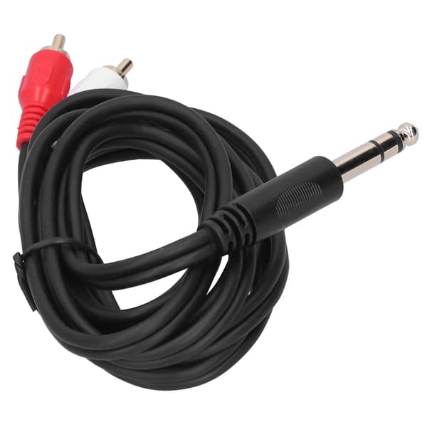 6,35 mm til dobbel RCA Stereo Hann Audio Y-splitterkabel