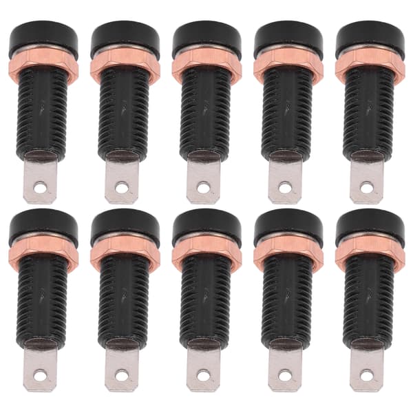 10 stk. 4 mm Banan Jack Socket Mount Bindingsstolpe Konnektor Adapter Panel Sort til Elektroniske Instrumenter