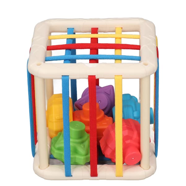 Baby Form Sorter Sæt 6 Farverige Klodser Elastikker Pædagogisk Sensorisk Legetøj