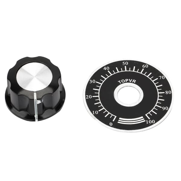 MF A03 Räfflat Potentiometer Vred Volymkontroll Digital Skala Platta