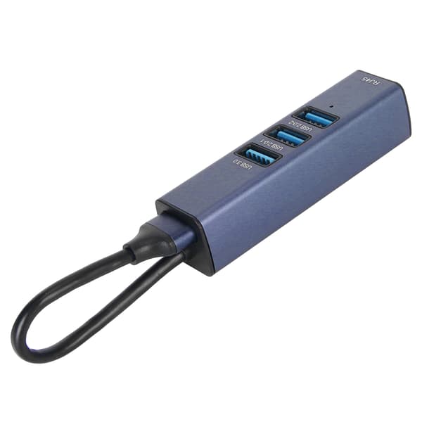 USB 3.0 Ethernet-adapter 4 Portar 100Mbps 5Gbps Aluminiumlegeringshubb för Laptop Desktop Tablet