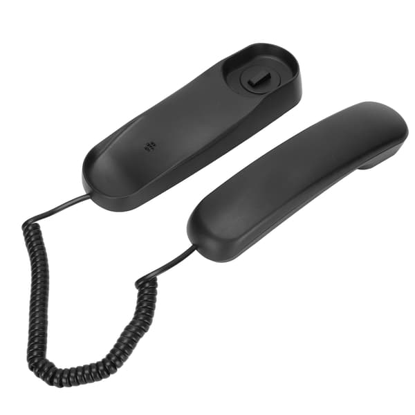 Sort Ledningstelefon Vægmontering Desktop Multifunktionel Hjemmekontor Hotel Badeværelse Telefon