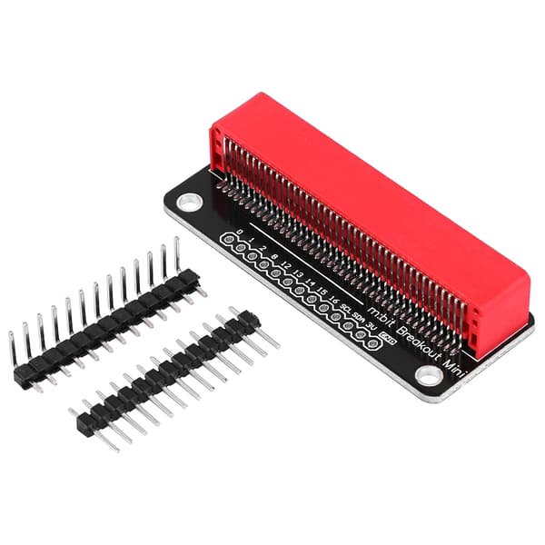 Gullbelagt utvidelseskort 2,54 mm Pin Rød MINI Microbit Komponenter Deler