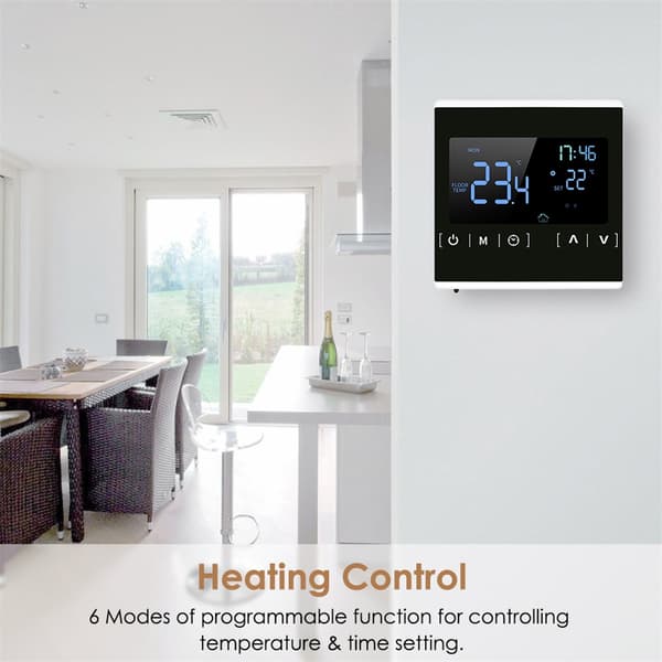 Clear Comfort Smart Touchscreen Programmerbar Termostat Letlæseligt Display