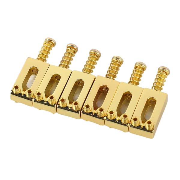 6 st elgitarrstall sadel standard zinklegering gitarr tremolo stall rullsadel för ersättning guld