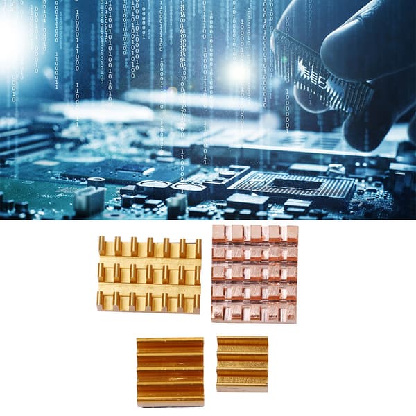 8 stk. Kobber Aluminium Køleplade CPU Køler Klæbemiddel til Raspberry Pi 4B