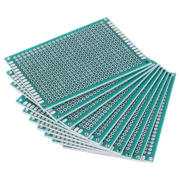 10 st 5x7 cm dubbelsidig förtennad prototyp PCB kopplingsplatta