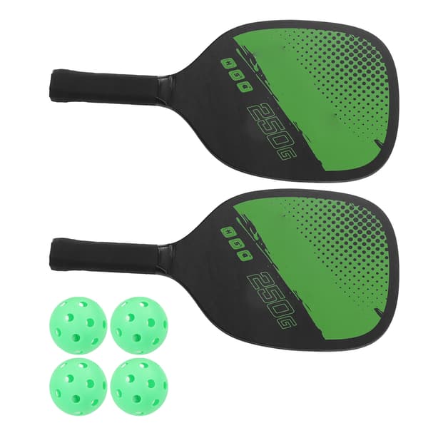 Bärbart Pickleball Set 2 Paddlar 4 Bollar Förvaringsväska Utomhussporter