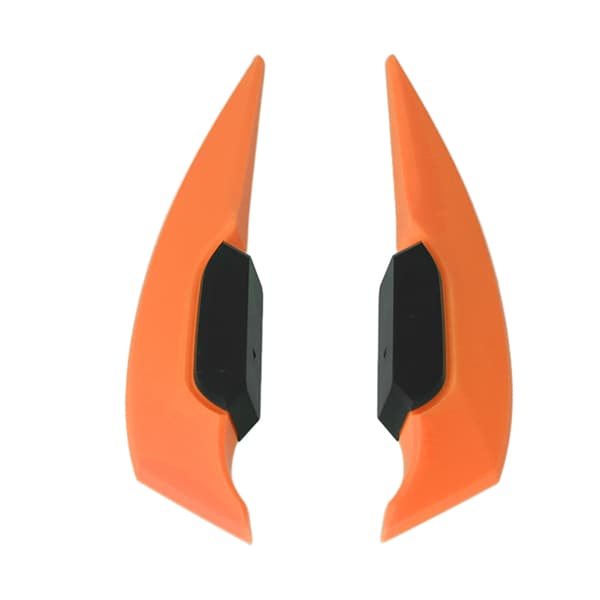 Universal Motorcykel Sidovinge Aerodynamisk Spoiler Orange 1 Par för Elcyklar