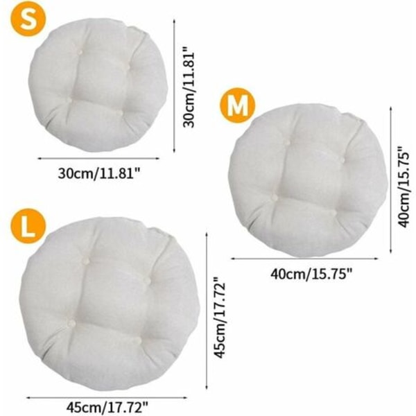 Round Chair Pad Chair Cushion for Home Office Garden Decorative Cushion for Patio Tatami Seat Indoor Outdoor， Beige 40 *