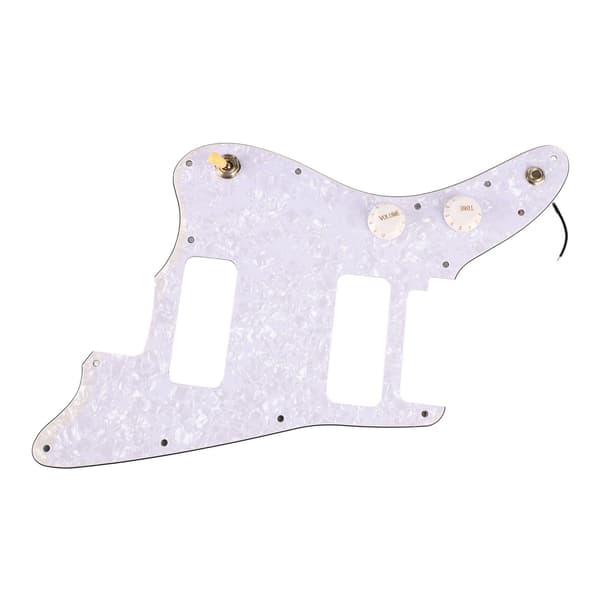 Loaded Pickguard Metal Plastik Forudkablet Guitar Pick Guard Scratchplate Bagplade Tilbehørssæt Hvid Perle GP505