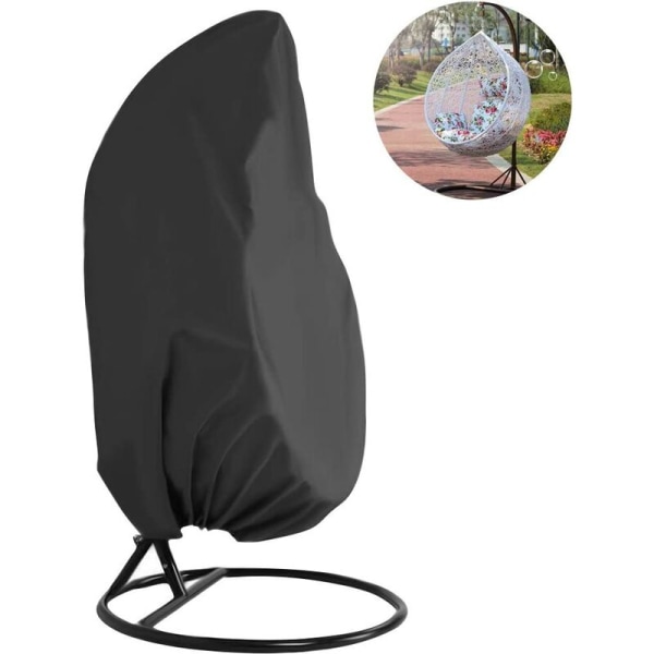 Home hanging basket cover 210D Oxford cloth swing cover (single black 115*190cm)，for indoor and outdoor furniture protec