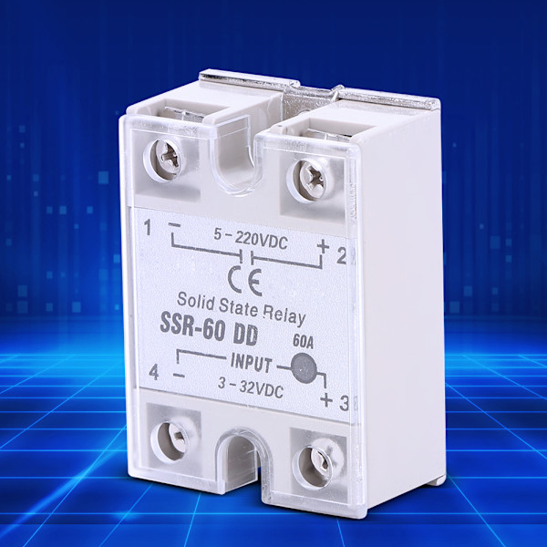 SSR60 DD Solid State Relæ DC Kontaktløs Switch 5-220VDC Høj Kvalitet