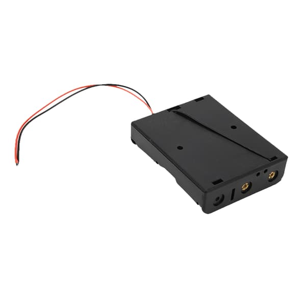 5 stk. 18650 Batterikasse 3 Slots Sort Holder med 2 Lednings Serialforbindelse