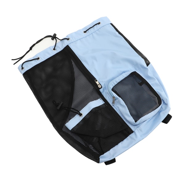 Outdoor Swim Bag Justerbara remmar Lätt andas och PVC Swim Mesh Beach Backpack för Gym Blue Blue