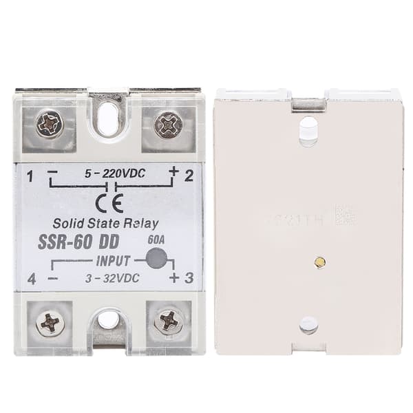 SSR60 DD Solid State Relä DC Icke-Kontakt Brytare 5-220VDC Hög Kvalitet