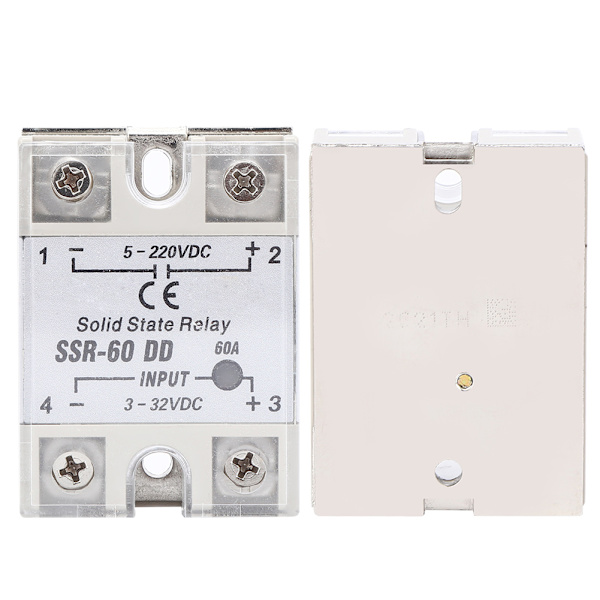SSR60 DD Solid State Relæ DC Kontaktløs Switch 5-220VDC Høj Kvalitet