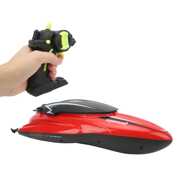 RC Racing Båt Vattentät ABS Anti Fall Snabb Stabil Fjärrkontroll Båt 2 Batterier Röd