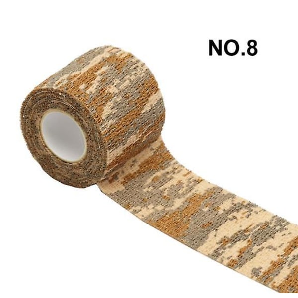 utomhus kamouflagebandage (NO.8-Brown Camouflage 2.5cm*4.5m 10st),