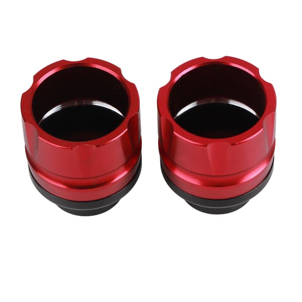 Forgaffelramme Slider CNC Aluminiumlegering Rustsikker Stilfuld Universal Crash Protector til Motorcykel Rød
