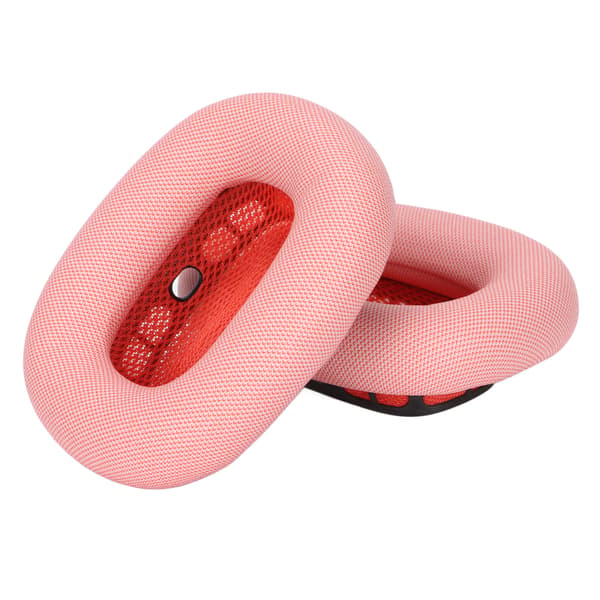 AirPods Max Hodetelefon Øreputer Erstatning Mykt Memory Foam Protein Lær Øreputer Rosa