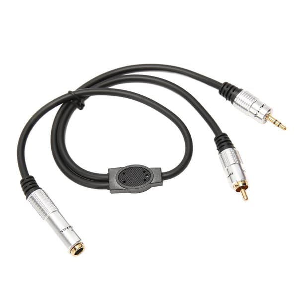 6,35 mm til 3,5 mm RCA-kabel Hunn til Hann Gullbelagt Plugg Lydsplitterledning 0,5 m