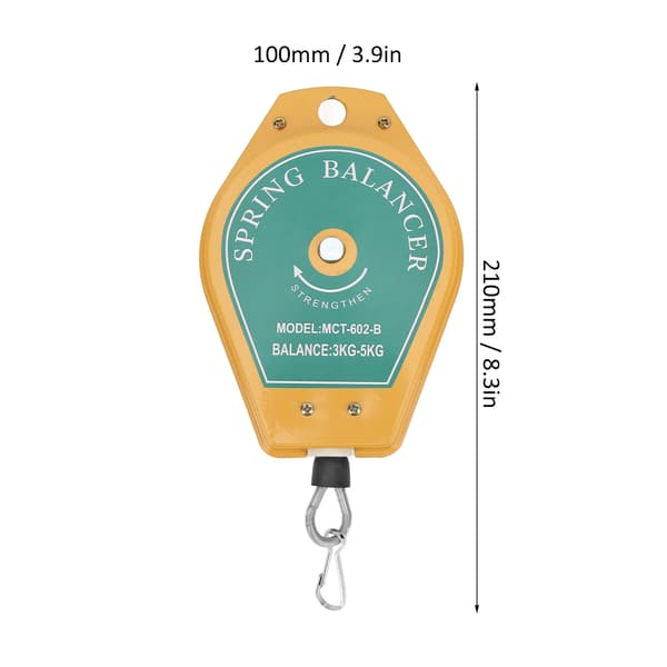Retractable værktøjsfixtureholder - 3 til 5 kg bæreevne (gul)
