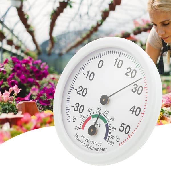 TH108 Högprecisions Temperatur- och Luftfuktighetsmätare Termometer Hygrometer Inomhus Vit