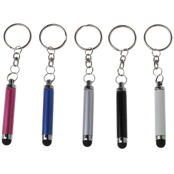 5 kpl avainnipun kynäkynät kapasitiiviset kosketusnäytölliset kynät (eriväriset)