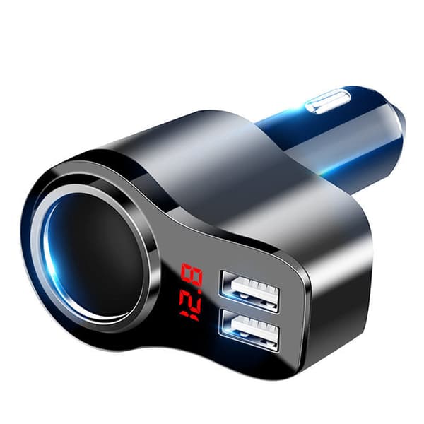 Dobbel USB billader 12V 24V sigarettenneruttak splitter