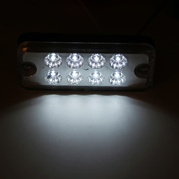 6 stk. 8 LED-markeringslys til lastbil, trailer, hvid