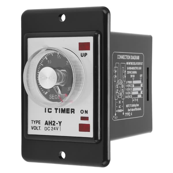 AH2 Y 30S Tidsrelé 8 Pin Mini Pointer Kontroller 24VDC for Automatisering CNC Dreiebenkmaskin