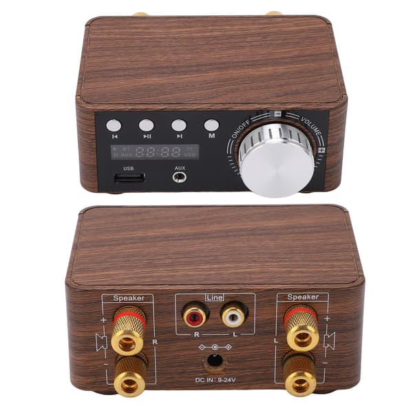 Digital Audio Amplifier HIFI Stereo USB Bluetooth 5.0 50W x 2 Minnekortspiller