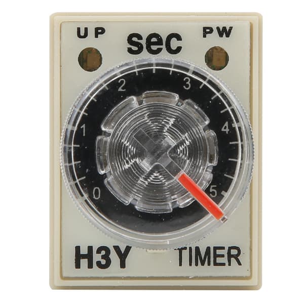 H3Y 2 8P Timerrelä 0 till 5 Sekunder Ratt Typ 5A 12VDC Multifunktionellt