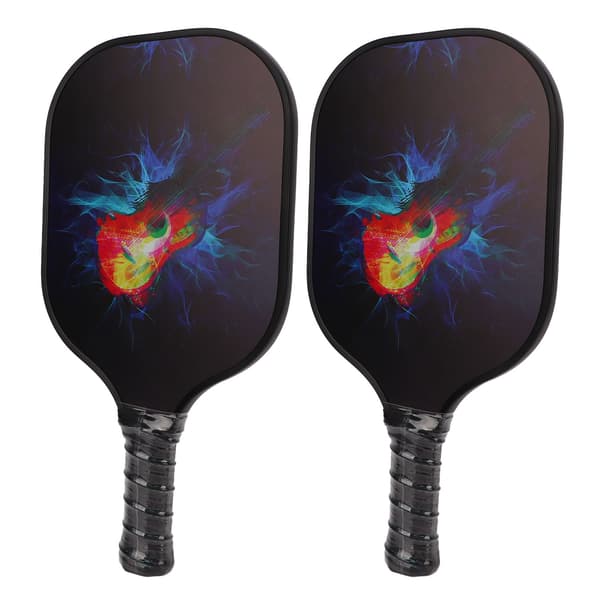 Pickleball Set 2 Racketar 4 Bollar 1 Väska Glasfiber PP Utomhusträning
