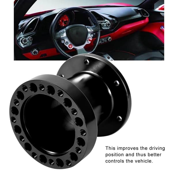 3 tommer Universal Bilrat Nav Aluminium Spacer Rat Nav Adapter Kit (Sort)
