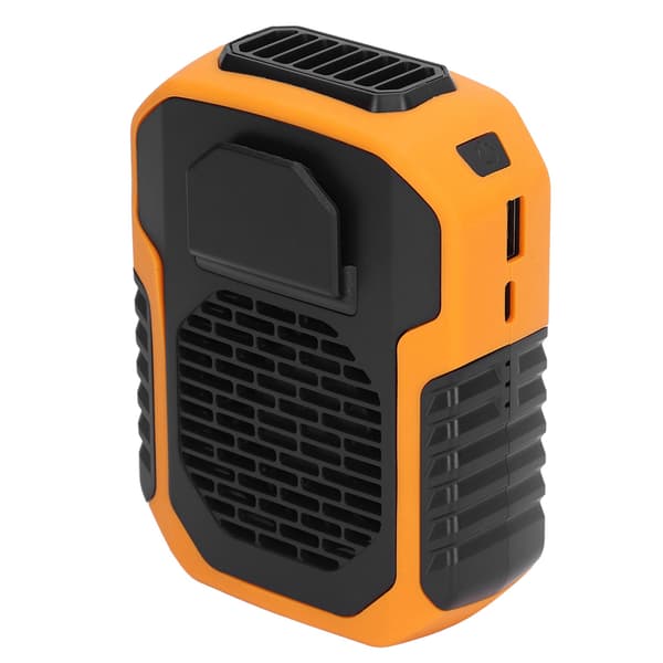Mini USB Genopladelig Clip Fan 6000mAh 5V 2A 3 Hastighed Bærbar Orange Arbejdsventilator