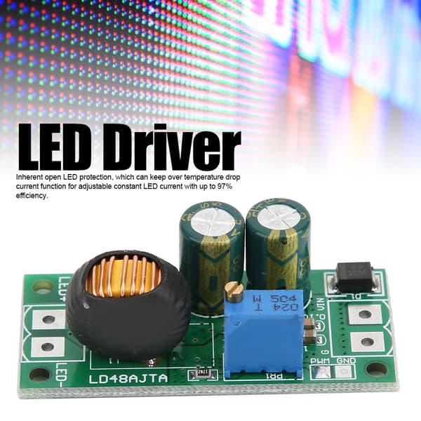 LED Driver Modul LD48AJTA 72W DC 6-50V 1-3A PWM Regulator Strømkonverter H 2A 8-36V Uden Terminal