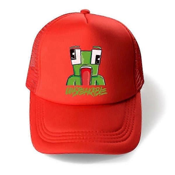 UNSPEAKABLE Caps Sommer Mesh Snapback Baseballcaps Barn Gutter Jenter Justerbar Pustende Solhatt Red
