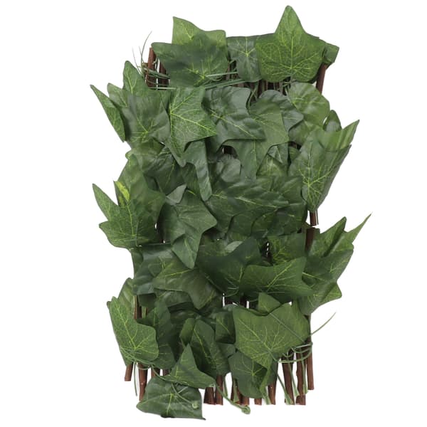 Ekspanderbart vanntett kunstig hekk gjerde solbeskyttelse hage topiary plante Virginia Creeper blader