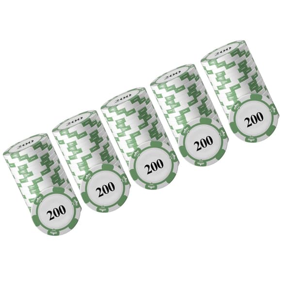 20 st Professionella Pokerchips Tydlig Utskrift Stora Siffror Brädspel Räkneskivor Set 200