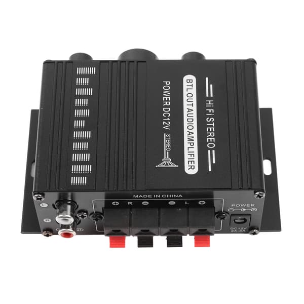 Bil Audio Effektforstærker Dual Channel USB SD AUX Bluetooth Stereo Mini 12V