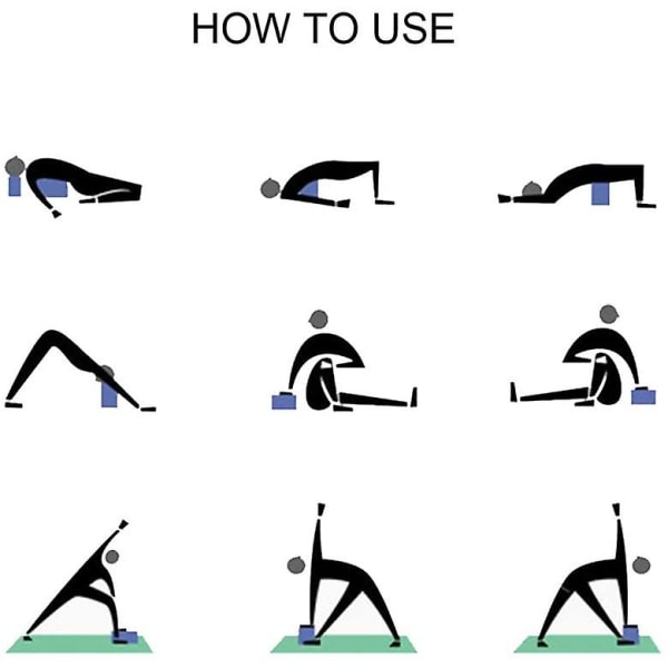 Yoga Block - Pehmeä liukumaton pinta joogaan, pilatesiin, meditaatioon Purple-180G
